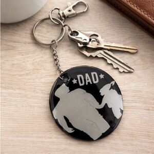 Stylish Black and Silver Dad Key Holder